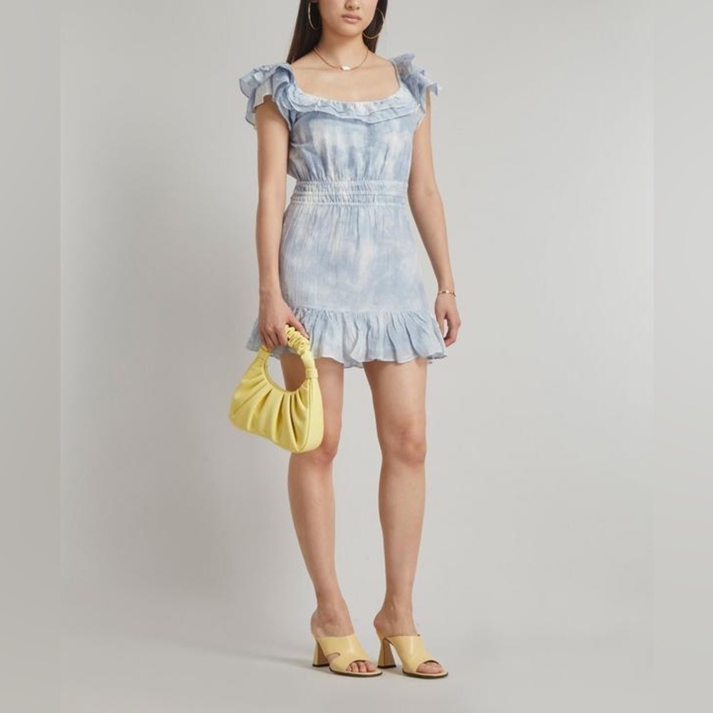LoveShackFancy Kamie Silk Blend Ruffled Mini Dress | Size P (00)